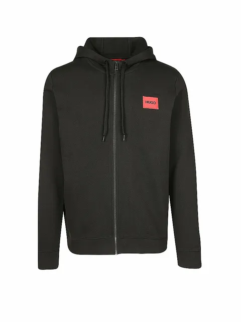 HUGO Daple212, Felpa con Cappuccio Uomo, Nero (Black 1), L