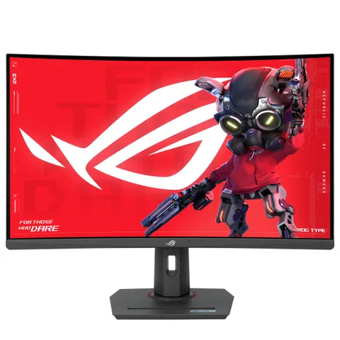 ASUS ROG Strix XG32WCS Monitor Gaming Curvo da 32” pollici (31,5) QHD 2560x1440, 180Hz e Tempo di Risposta 1ms, Extreme Low Motion Blur Sync, USB Type-C, FreeSync, DisplayWidget Center, HDR, Nero