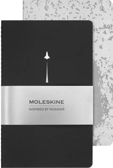 Moleskine Set Quaderni a Tema NASA - 2 Cahier Journal con Pagine Bianche per Appunti e 16